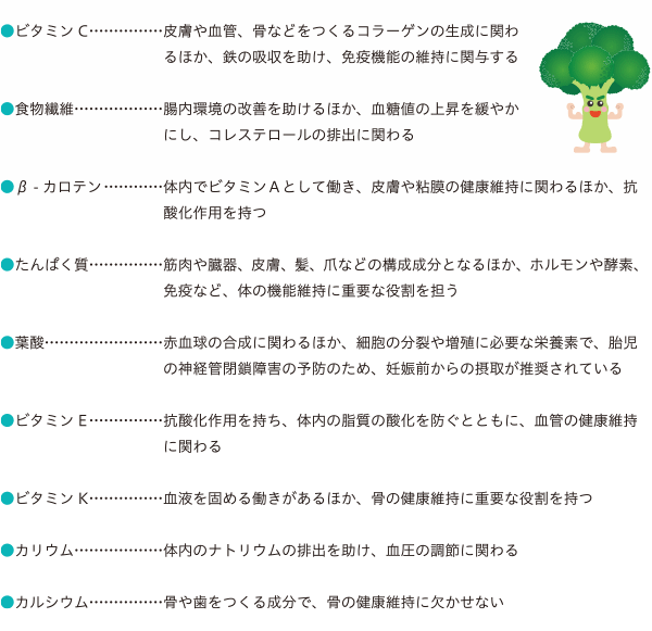ブロッコリーの栄養価