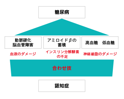 糖尿病と認知症の関連イメージ